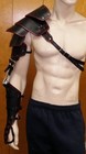 CUSTOM CRAFTED GOTHIC LEATHER FULL ARM ARMOR LARP COSPLAY