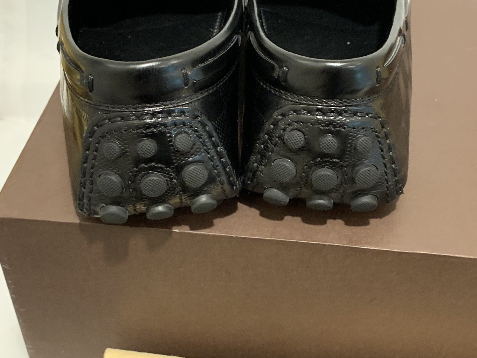 LOUIS VUITTON DRIVING LOAFERS BLACK MENS SHOES DAMIER… Gem