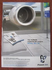 6/2011 PUB POWER JET SNECMA SAFRAN NPO SATURN SaM146 ENGINE SUKHOI SUPERJET AD