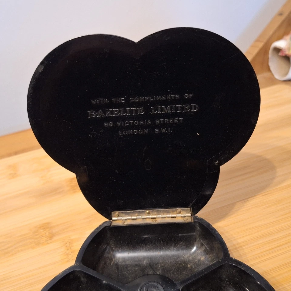 Vintage Black Bakelite Presentation Dish London GR  the coronation 1937 - Image 3 of 4