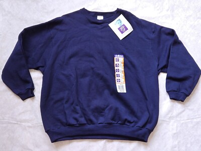 NWT JUST MY SIZE BLUE WOMEN'S CREW SWEATSHIRT PLUS SIZE 18W/20W 1997  VINTAGE