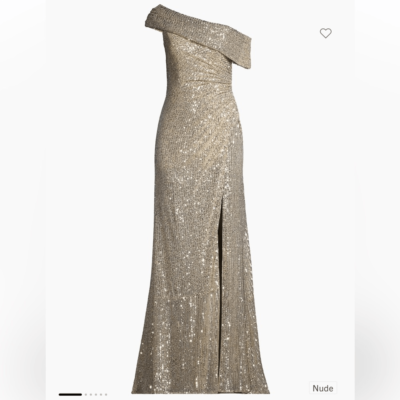 floral print asymmetrical dress Gathered One Shoulder Satin Faux Wrap Gown Ieena for Mac Duggal 26654 0 main image 1