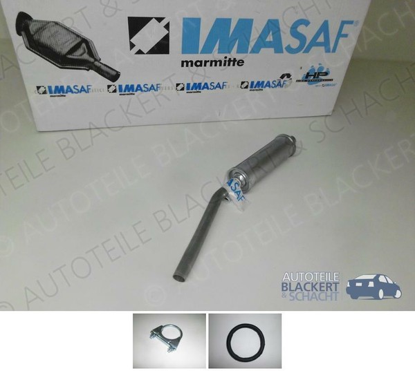 Imasaf Esd Auspuff Endtopf + Anbauteile FüR Opel Kadett B 1.1 1971-1973-image
