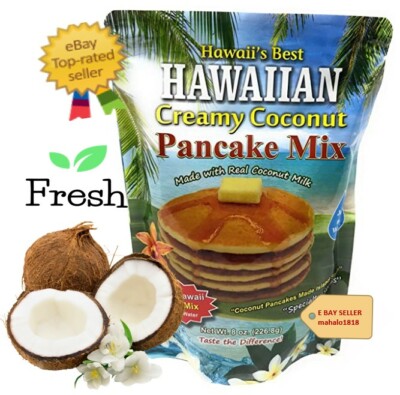   CREAMY COCONUT PANCAKE MIX REAL COCONUT MILK  8 oz. (226 g) HAWAIIAS BEAST 