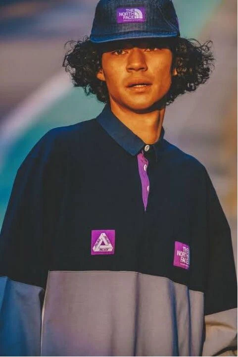 PALACE Skateboards x THE NORTH FACE Purple Label High Bulky Rugby Shirt M Size