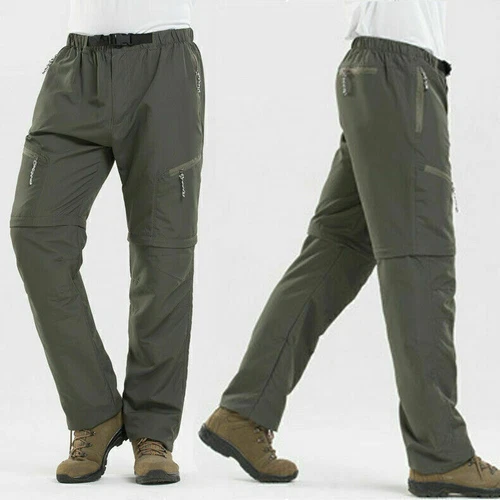 2 in 1 Mens Zip Off Legs Convertible Cargo Work Pants Trousers Multi May Wear L) - Picture 5 of 20