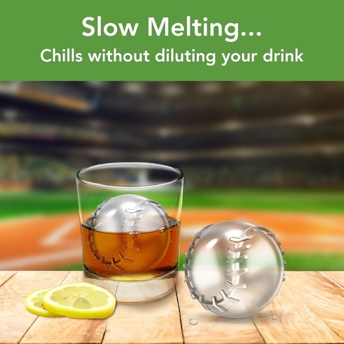 Tovolo Baseball Shaped Large Stackable Ice Molds-Slow Melts- 2 each- New In Box - Picture 2 of 8