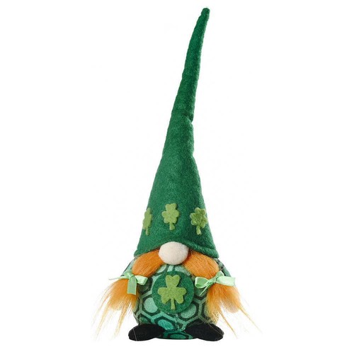 St Patricks Day Decoration Plush Green Leaf Dwarf Ornaments R2L6 - Picture 3 of 21
