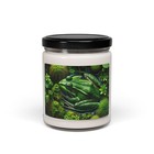 Scented Soy Candle, 9oz Frog in Natural Habitat Greenery Design 3, Gift