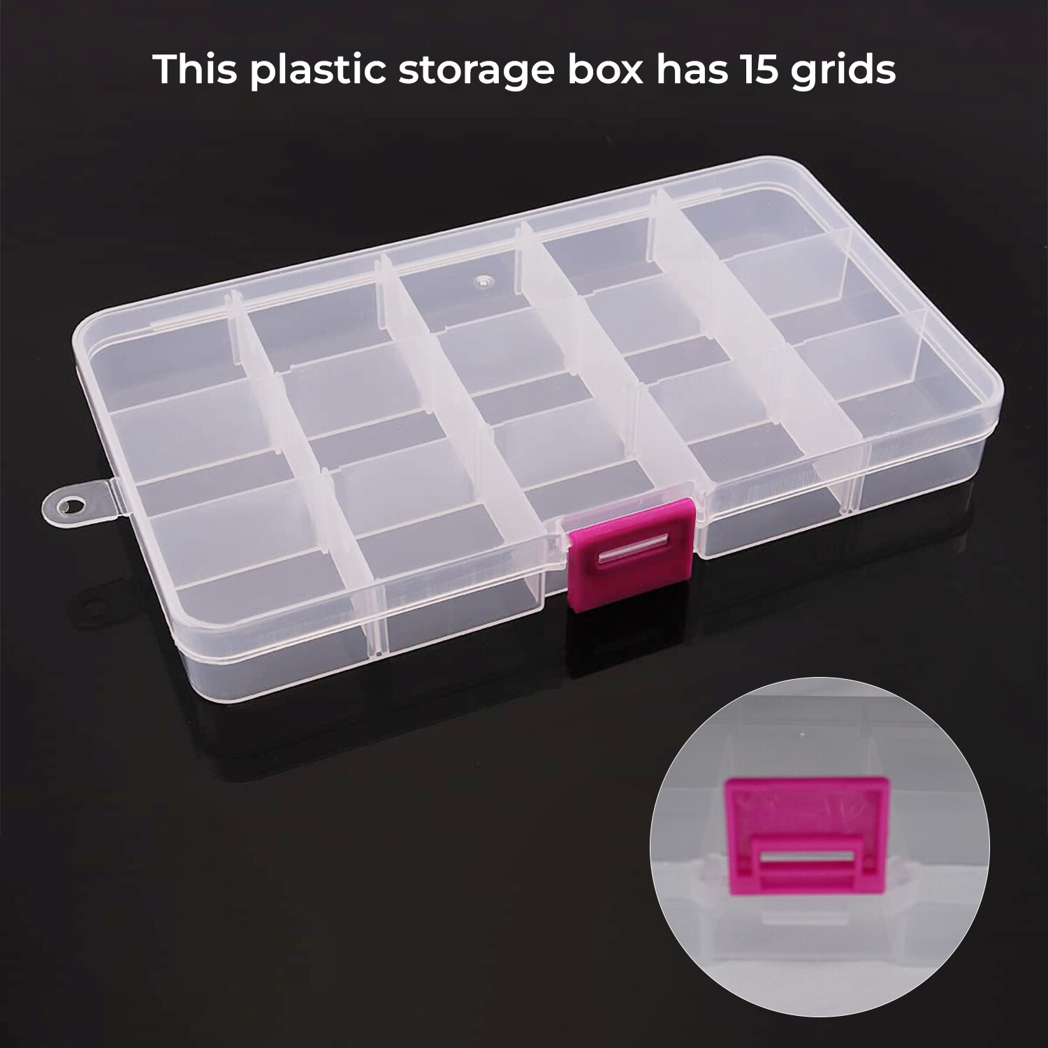 15 24 Plastic Compartment Storage Cases for Jewellery Earring Storing