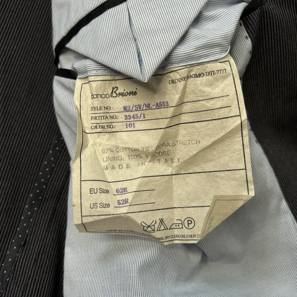 Bianco Brioni Sport Coat Mens 52R Modern Fit Blazer Jacket Italy Unstructured - image 3 of 4