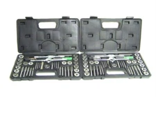 80pc Tap and Die Set 40pc Metric and 40pc SAE Thread Renewing Tools re-thread