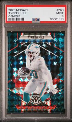 2023 Panini Mosaic Tyreek Hill #268 Genesis Case Hit SP PSA 9 MINT