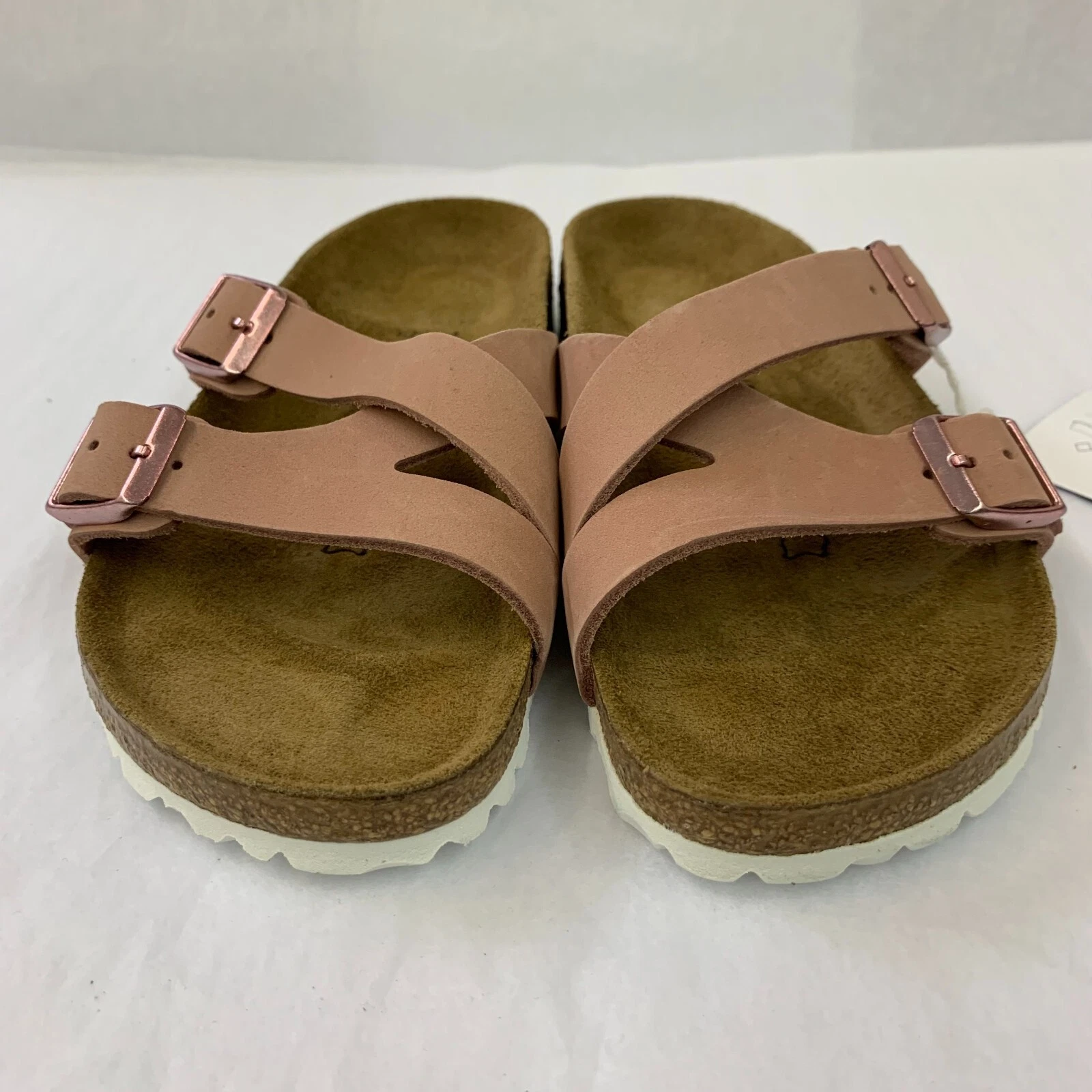 NEW BALANCE Birkenstock nuovo con scatola Yao Balance vecchia pelle nabuk rosa stretta taglia selezionata