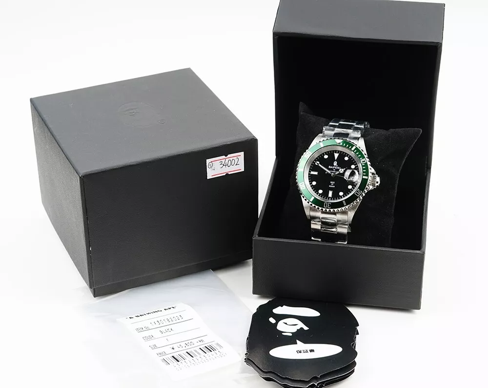 A BATHING APE Wrist Watch Men's BAPEX T001 GREEN 40mm