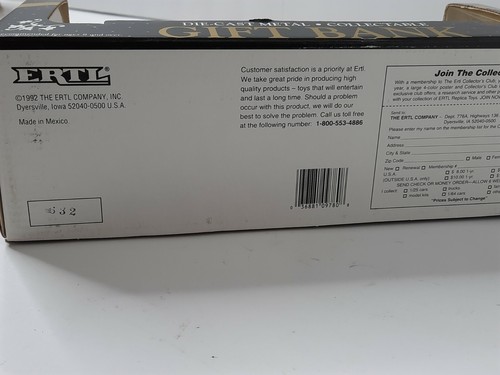 Ertle Cavallo e Buggy 1992 Vintage Metallo Die Cast Regalo Banca Decorazione Da Collezione - Foto 5 di 7