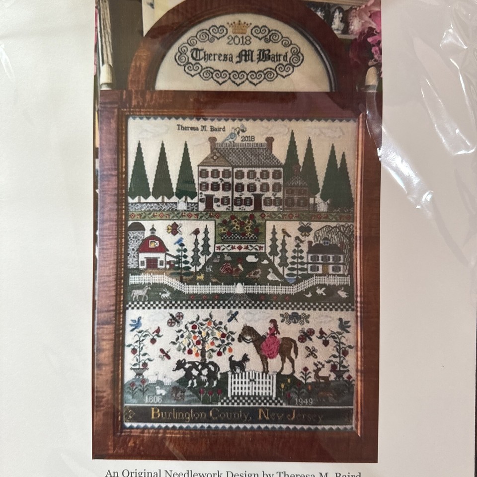 Hearts Ease Exemplar Worked Antrims Folly Cross Stitch Pattern eBay