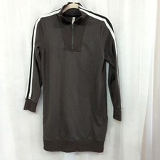 Athleta Sweatshirt Dress Womens Size XS Circa Track Green 1/4 zip