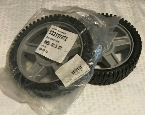 OEM Husqvarna 532197972 8x1.75 Lawn Mower Wheel - Set of 2 - NEW - Picture 1 of 3