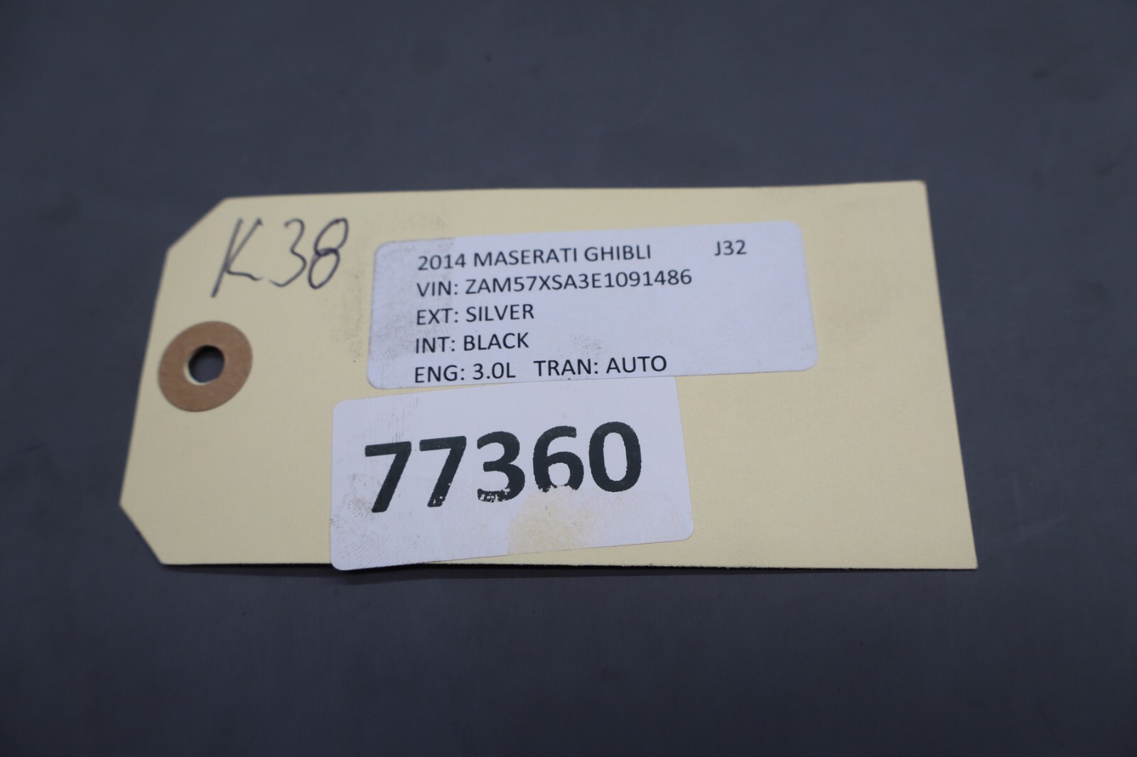 14-17 Maserati Ghibli Engine Motor Throttle Valve Body Sensor 0280750003 Oem