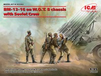Bm-13-16 On W. O. T.8 Chassis With Soviet Crew 1:3 5 Kunststoff Modell Kit Icm