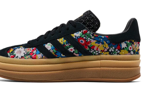 SIZE 7.5 - Liberty London x Wmns Gazelle Bold Floral Embroidery JI2572 BLACK - Picture 4 of 7