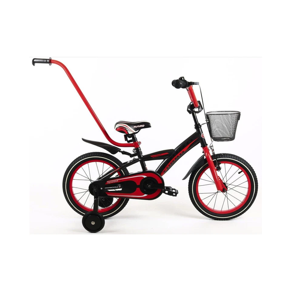 BMX 16 Zoll Kinderfahrrad Kinder Rad Spielrad Fahrrad Bike SCHWARZ/ROT - Bild 2 von 4
