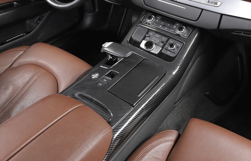 Carbon Fiber 3pcs For Audi A8 S8 2011-2018 Central Console Gear Shift Panel Trim - Picture 5 of 6