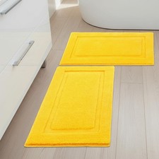 SHACOS 2-Piece Super Soft Bathroom Rug Set 20x32, 16x24 Non-Slip Washable