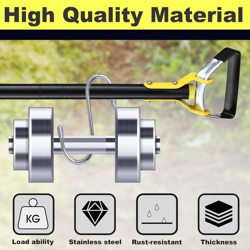 Сверхпрочная садовая мотыга, экономящая спину хула-хомут, регулируемая ручка 30-72 дюйма - Изображение 4 из 4
