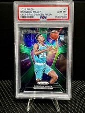 2023-24 Panini Prizm - Deep Space Brandon Miller #2 Green Prizm (RC) PSA 10