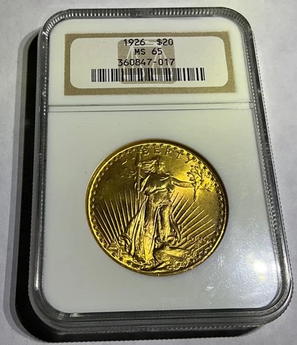 1926 $20 Gold Saint Gaudens $20 Double Eagle NGC MS 65