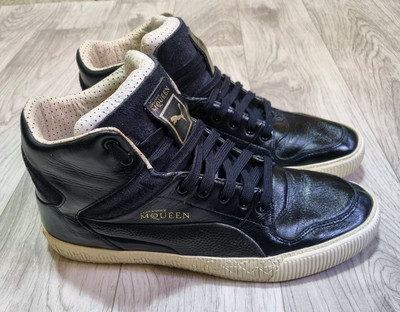 Alexander Mcqueen PUMA Women's Shoes High Top Black Sneakers