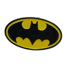 DC Comics Enamel Pin Batman Yellow Oval Logo New on Card Free Shipping