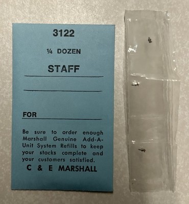 Vintage C. & E. Marshall Watch Balance Staff #3122, Lot Of (3) Sealed NOS