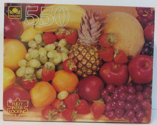 Golden 550 pc puzzle  Fruitful Harvest RARE  Vintage 1993 New - Afbeelding 1 van 4