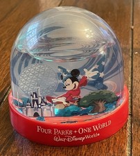 Walt Disney World Snow Globe MICKEY MOUSE Four Parks One World