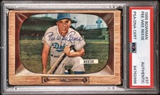 1955 Bowman - Pee Wee Reese #37 Old School On Card Pen Auto