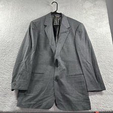 VINTAGE Brooks Brothers Pin Stripe Blazer Jacket Gray Made in USA Medium