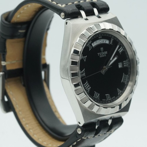 TUDOR Royal Automatique Montre Hommes 28600 41MM Acier Day Date Avec Cuir Bande - Photo 3 sur 9