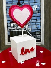 Valentine's Day Decoration Heart Wooden Sign Standing Block Love Classic 1pcs