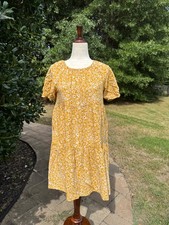 Uniqlo Kids Yellow / White Floral Dress - Size 13 