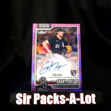 Grant Taylor 2026 Topps Chrome Pink Rookie Card Autograph 153/250. rookie card picture