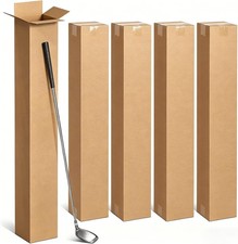 5 Pack Golf Club Shipping Boxes, 48x4x4 Inch Tall Corrugated Cardboard Golf C...