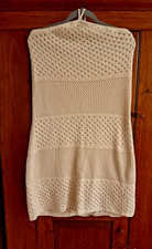 Old Navy Women's Large Cream Color Crochet Knit Halter Dress EUC!!