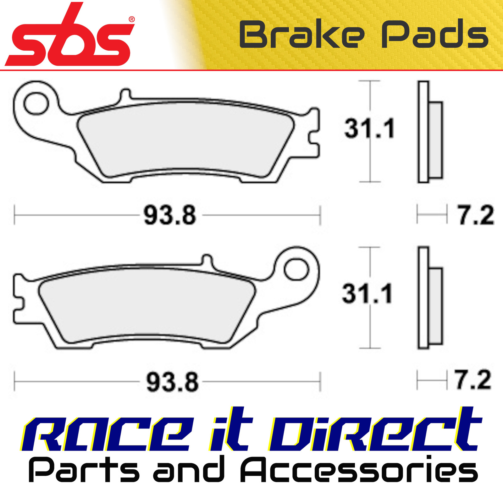 Brake Pads for YAMAHA YZ 125 2008-2021 Front Off Road SBS - Image 9