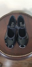 BLOCH Girls Black Patent Faux Leather Tap Shoes Techno Tap Size 9.5M