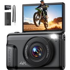 4K 64MP Digitalkamera Kamera Fotokamera: 16X Digital Zoom Kompaktkamera mit 2...