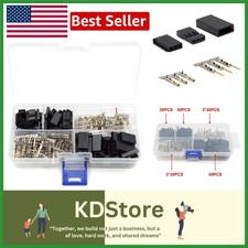30 Sets RC Servo Plug Connectors Kit for Futaba JR Spektrum - Male Female Cri...