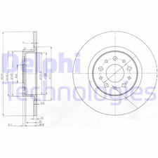 2X DELPHI BREMSSCHEIBEN HINTEN 276mm VOLL PASSEND FÜR ALFA ROMEO 147 156 GT |